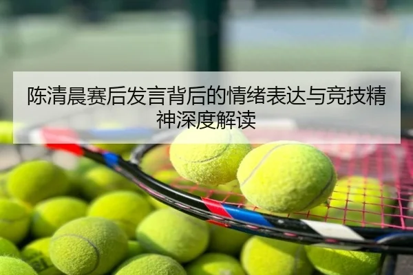 陈清晨赛后发言背后的情绪表达与竞技精神深度解读
